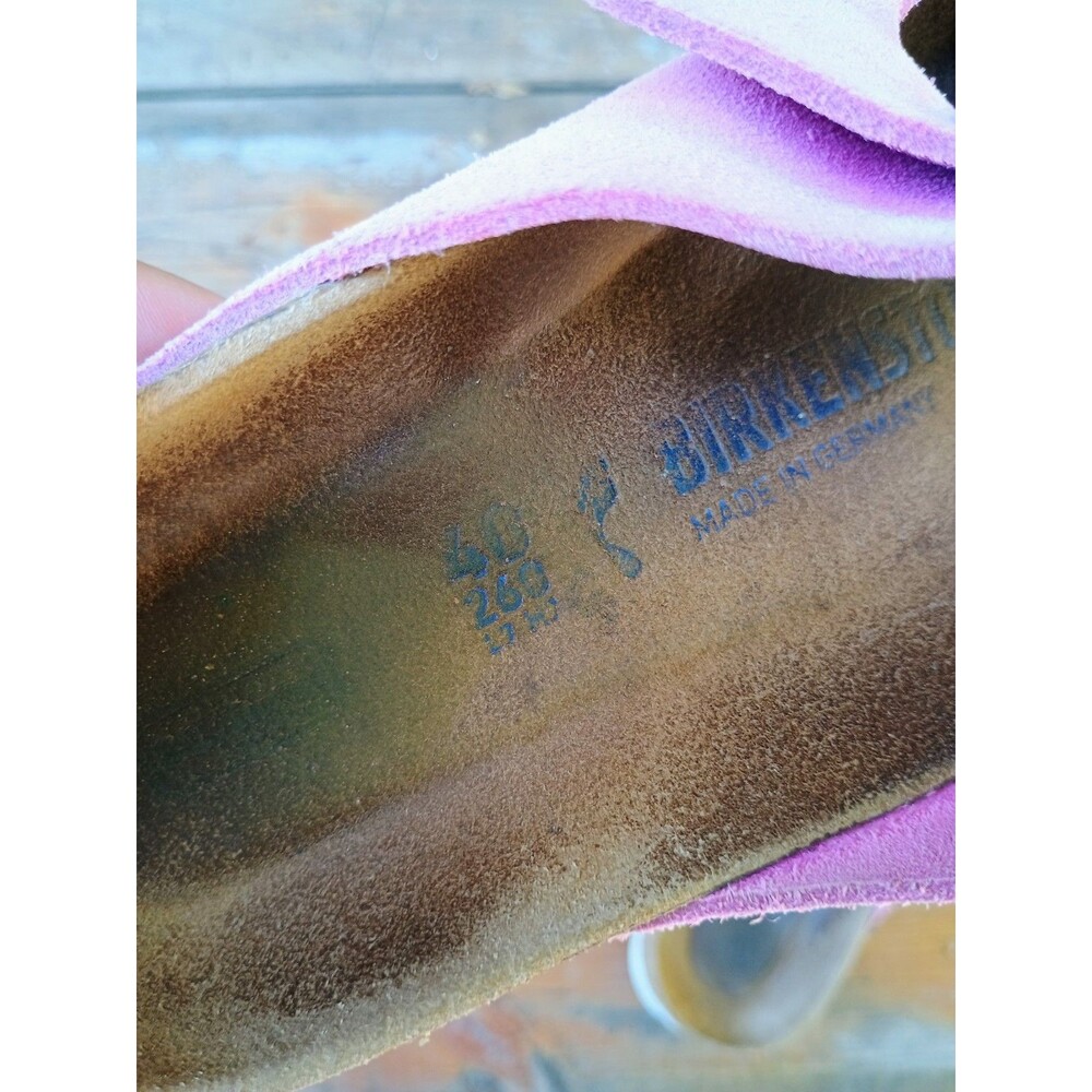 Birkenstock Arizona Womens 40 Sandals Pink Suede Soft Footbed US Women's 9 - Picture 9 of 10